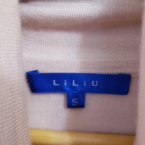 LiLiu 100% Cashmere Soft Baby Pink Turtleneck Sweater, Size S - Picture 8 of 9